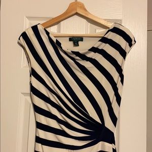 Striped wrap dress